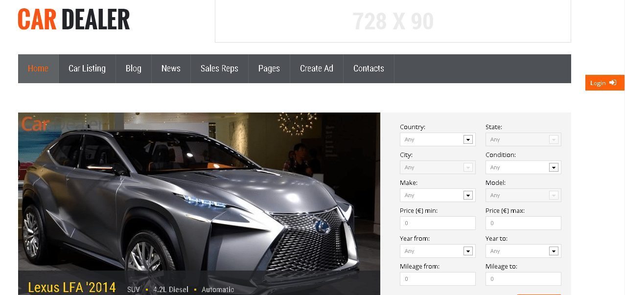 Car Dealer - Responsive WordPress Automotive Theme