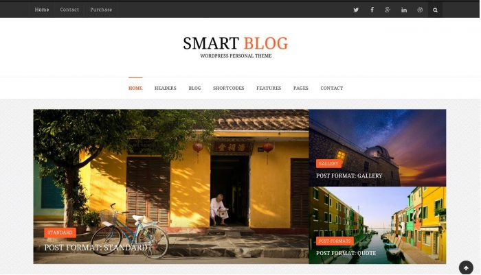 Smart Blog - Personal Blog WordPress Theme