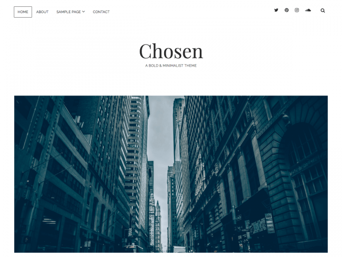 Chosen WordPress Blog Theme