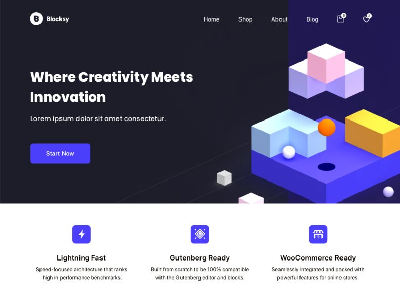 Blocksy WordPress blog themes screenshot