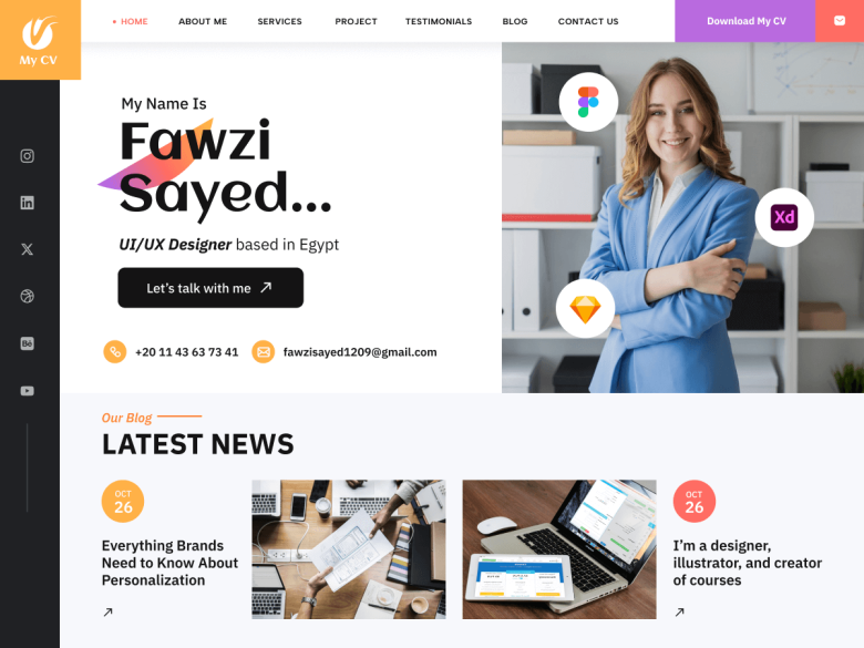 Job Seeker Resume WordPress resume themes screenshot