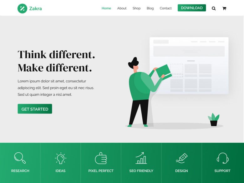 Zakra restaurant themes screenshot