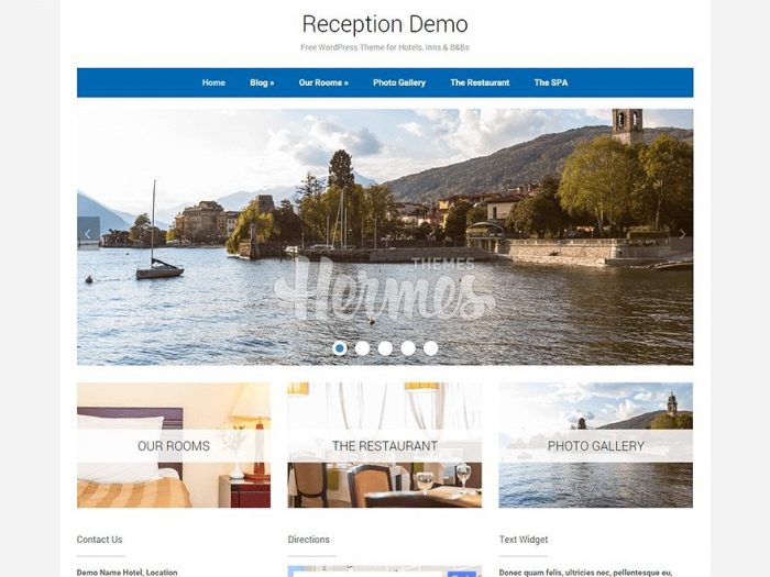 Free Hotel Theme for WordPress - Reception