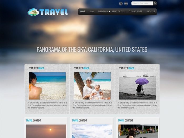 Nice Hotel WordPress Theme - Travel Lite