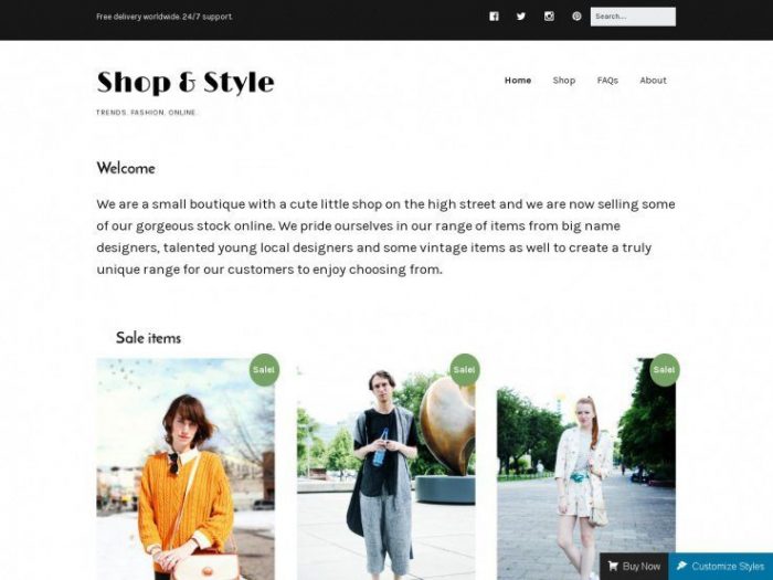 Make - free WordPress eCommerce template