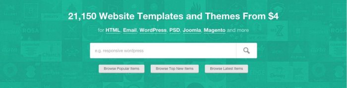 Choose WordPress theme in ThemeForest