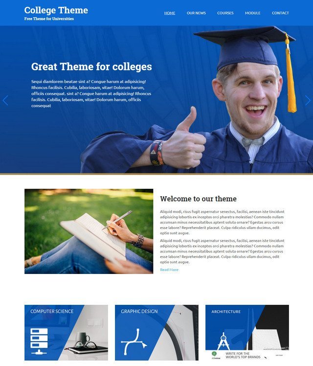 College - A Beautiful design for Educational Theme