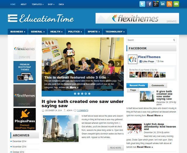 WordPress Education Theme Free Download - Education Time