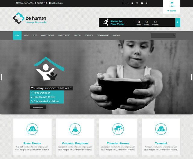 Charity Multipurpose Wp Theme - Be Human