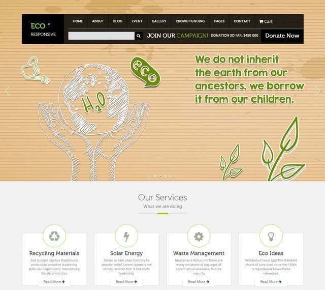 Responsive WordPress Environment Theme - ECO