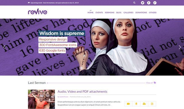 Revive - Amazing Events WordPress Theme