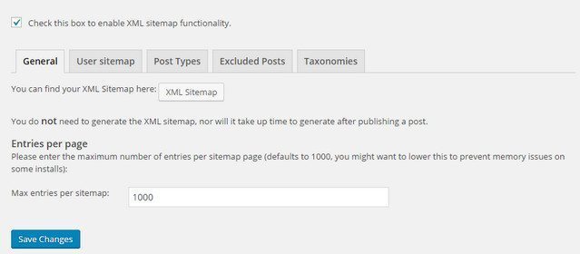 XML sitemap