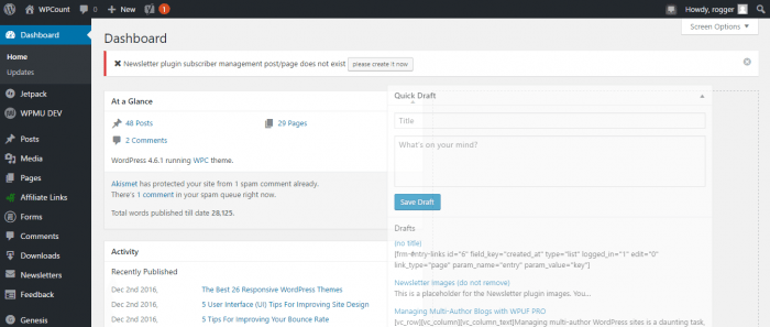 How to Customize the WordPress Dashboard via Screen Options