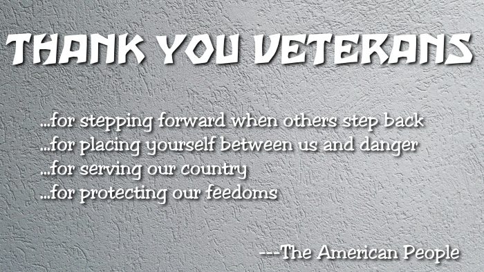Thanks Veterans