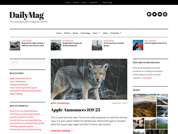 DailyMag Theme