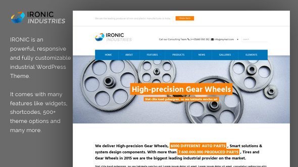 Ironic Industrial WordPress Theme