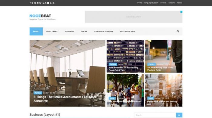 NoozBeat Theme WordPress