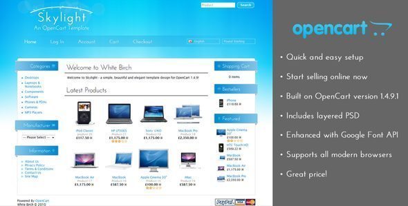 Skylight-OpenCart-Template