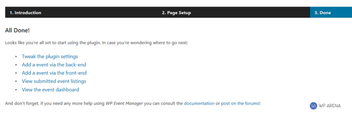 WP Event Manager Done