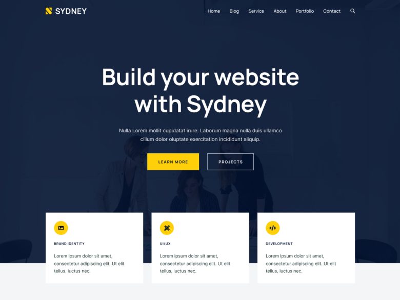 Sydney responsive WordPress theme screenshot