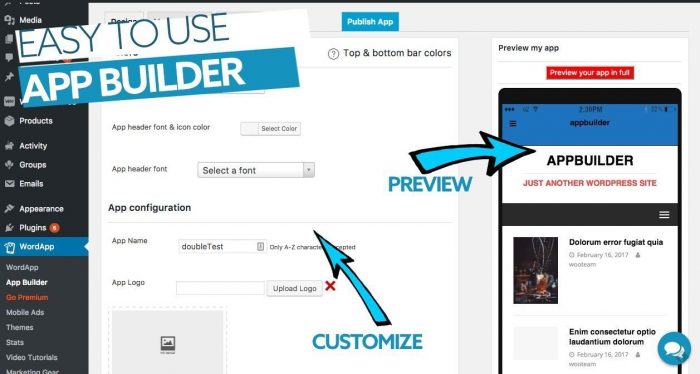 Preview Your WordPress APP