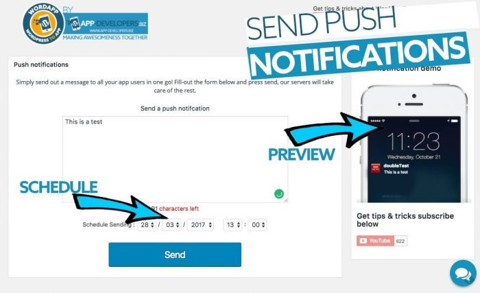 WordAPP Sendpush Notifications