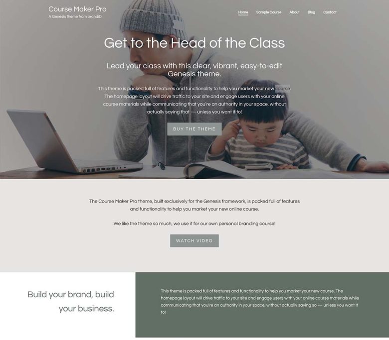 Course Maker Pro Genesis child theme screenshot