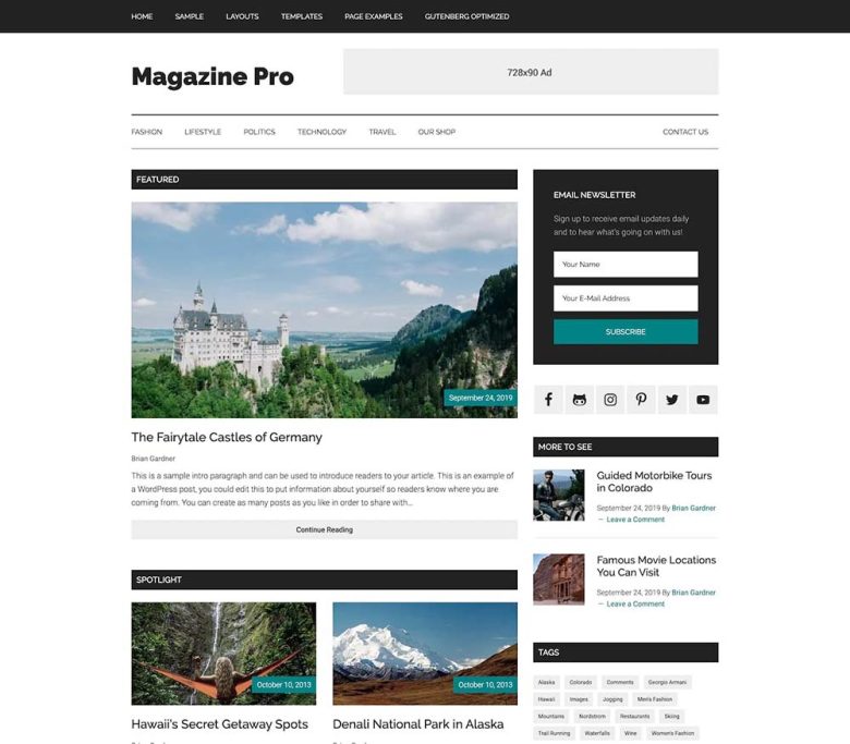 Magazine Pro Genesis child theme screenshot