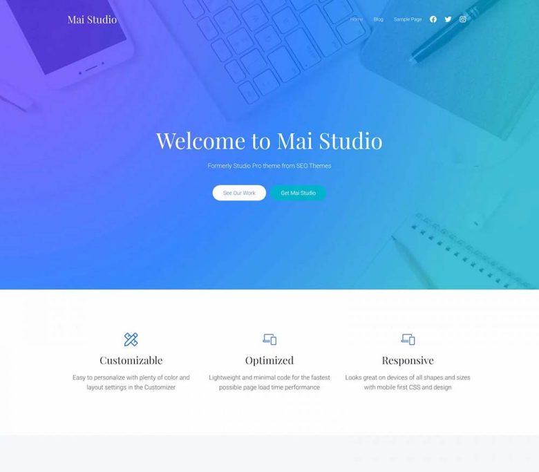 Mai Studio Genesis child theme screenshot