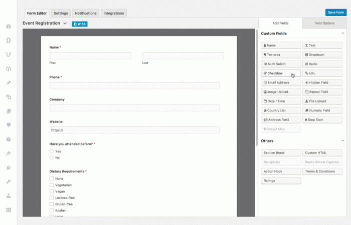 weForms Live Preview