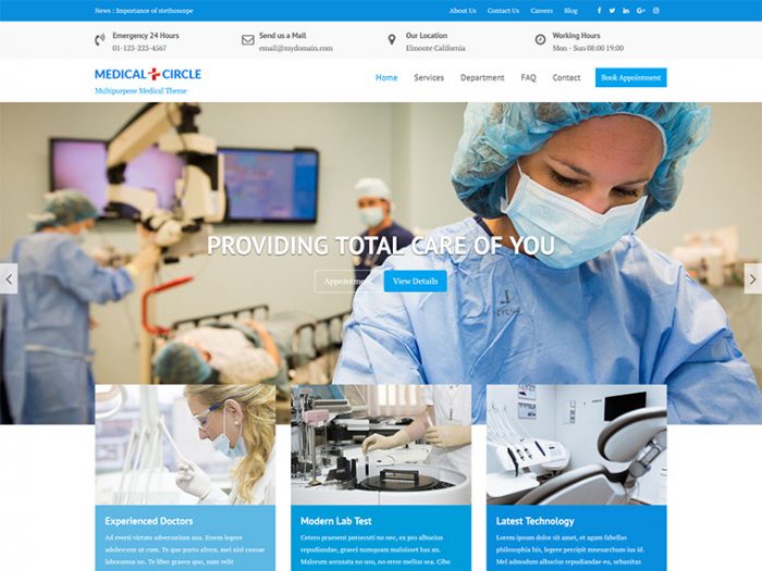 Medical Circle WordPress Theme