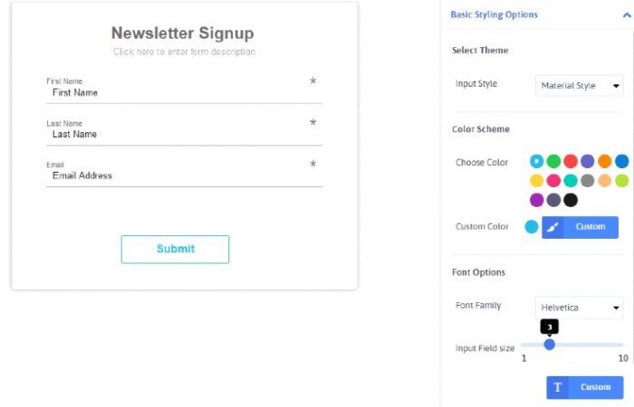 ARForms Newsletter Sign up