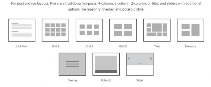 Archive Layout options 1