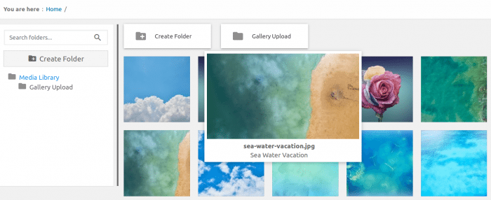 WP Media Folder image preview