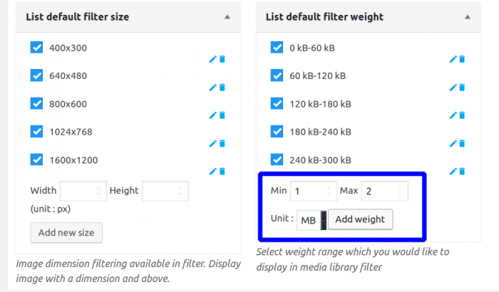 WP Media Folder custom search filters