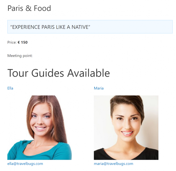 Paris & Food front end