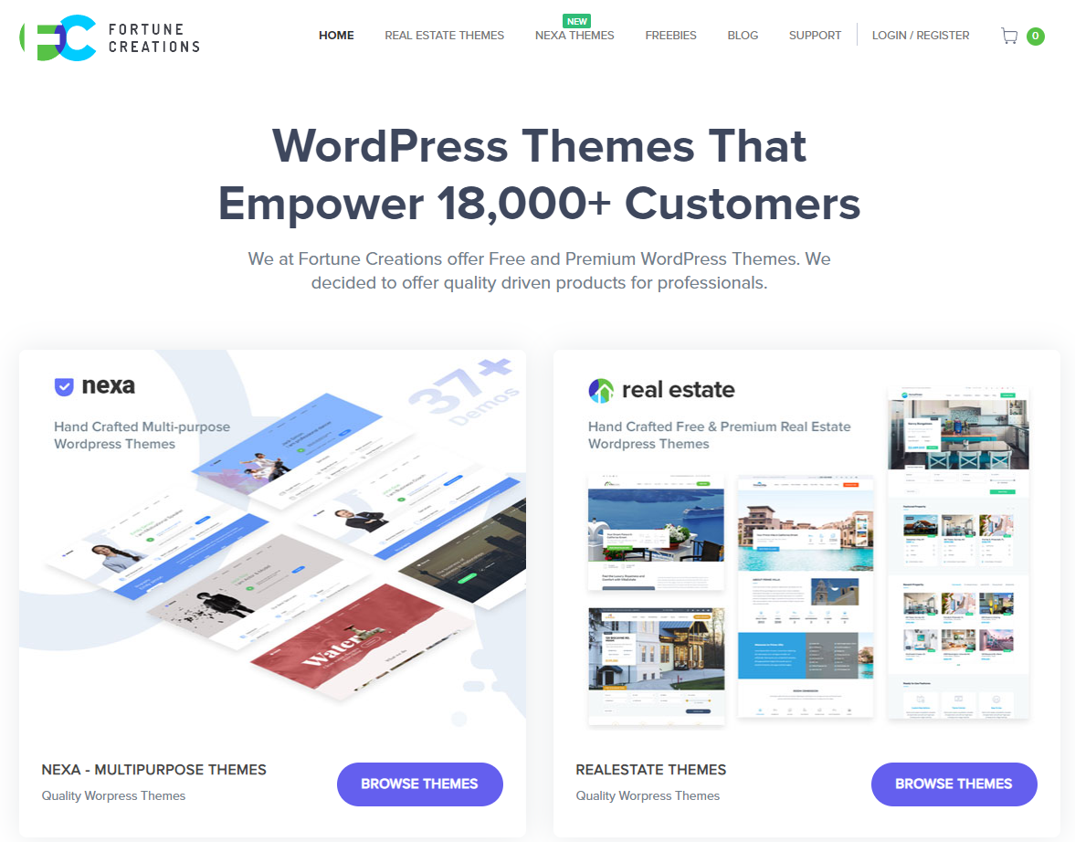 Fortune Creations WordPress themes screenshot