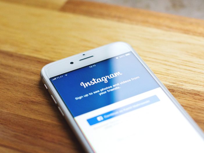 Instagram app open on an iPhone