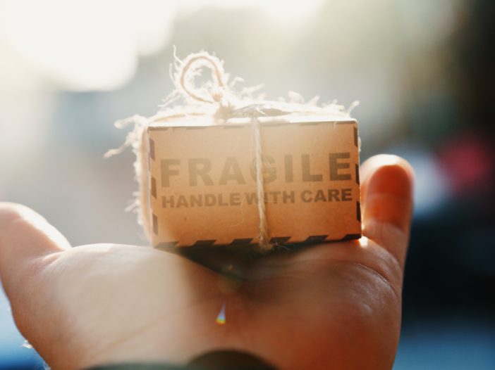 A photo of a packed box ready to ship