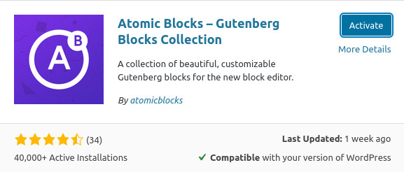 activate atomic blocks