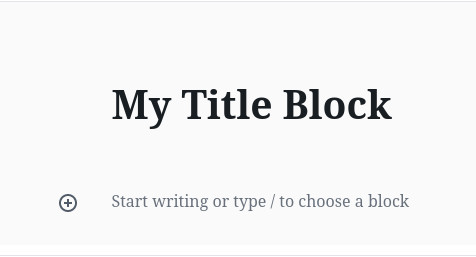 my title block