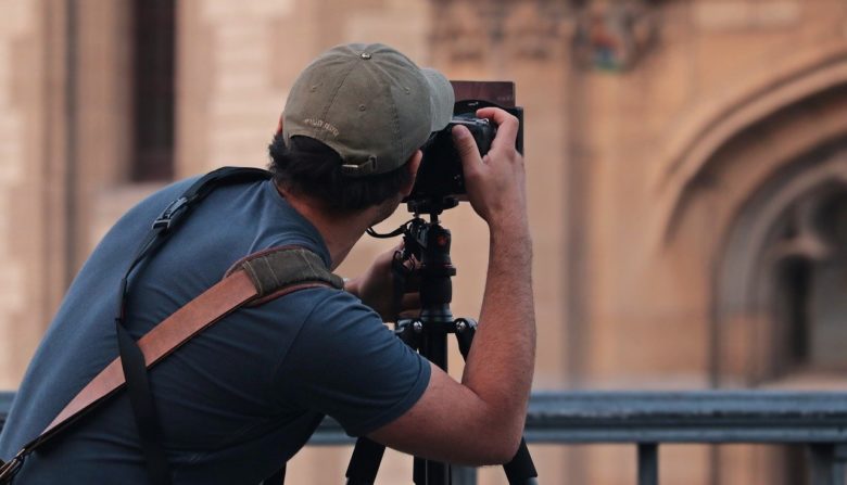 a photographer taking some shots