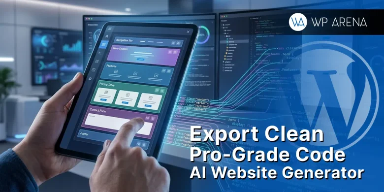 Export Clean, Pro-Grade Code with an AI Website Generator