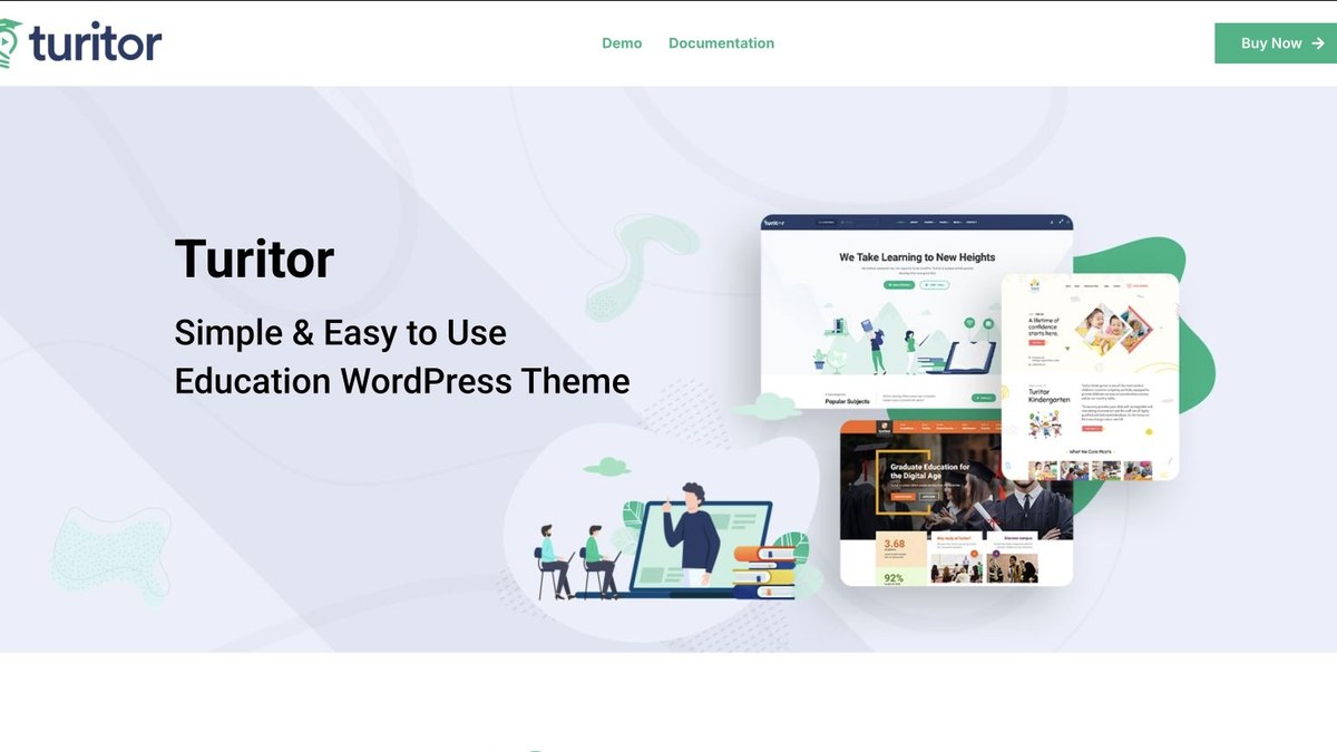 Turitor education WordPress theme preview