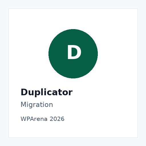 Duplicator plugin visual