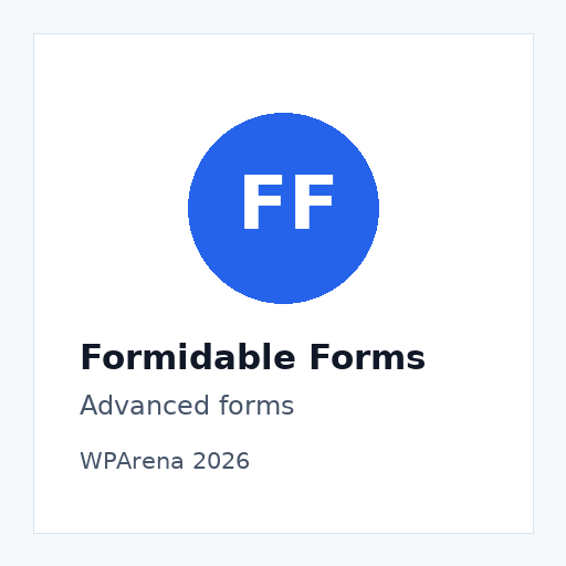 Formidable Forms plugin visual
