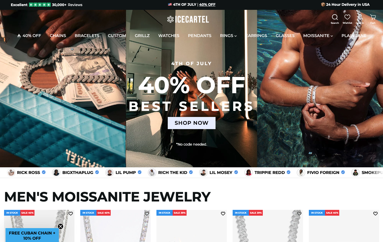 Icecartel homepage hero value proposition
